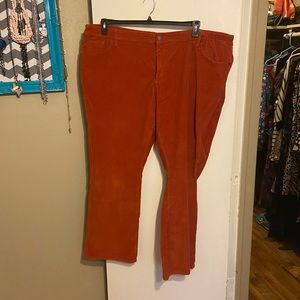 Burnt orange corduroy pants
